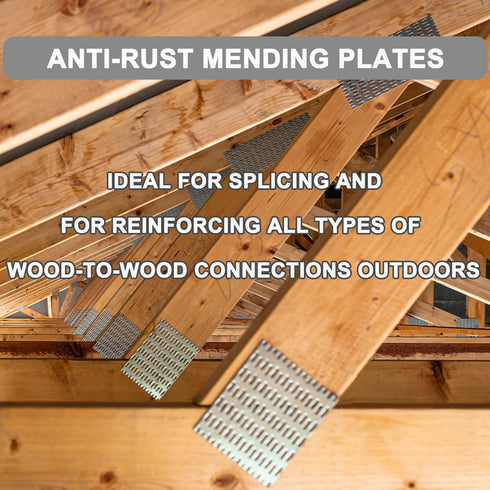 Truss Plates 6x6 Inch - Pronged Mending Plate with Nail Teeth for Roofing Wood Connector, 10 Pcs