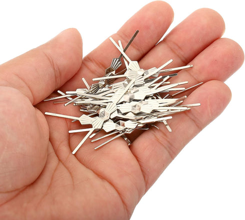 100 Pack 45mm/1.8" PATIKIL Chandelier Connector Clip, Length Chandelier Bowtie Pin Replacement for Fastening Crystals