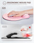 Ergonomic Mouse Pad Wrist Support Set, Memory Foam Keyboard Wrist Rest Set, Relieve Wrist Pain Keyboard Pad, Non-Slip Base Mousepad(Pink Set) by Laborio