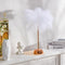 White Feather Lamp, LED Atmosphere Feather Night Lights, Bedside Lamps for Mother, Girlfriend, Home Girl Room, Wedding