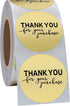 Hybsk Gold Foil Thank You for Your Purchase Stickers 1.5" Round - 500 Labels per Roll (Gold)