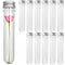 Acrux7 60 Pack Plastic Test Tubes, 45 ML Clear Test Tubes with Screw Caps for Bath Salts, Candy Storage, Scientific