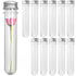 Acrux7 60 Pack Plastic Test Tubes, 45 ML Clear Test Tubes with Screw Caps for Bath Salts, Candy Storage, Scientific