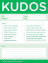 Trainers Warehouse Kudos for Growth & Learning | Note Pad Set of 10 Pads (Green) for Classroom & Office