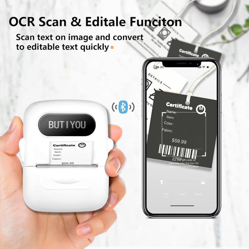 P50 Thermal Label Maker with Tape, Wireless Bluetooth Printer for Barcode, Address, and Small Business