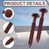 Blulu 36 3 Inch Pcs Vinyl Shutter Fastener Window Panel Peg Lok Pin Pegs Screws Shutter Spikes Anchor (Burgundy Red)