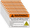 Novabright 10 Pack WARNING Arc Flash and Shock Hazard Appropriate PPE Required Label