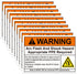 Novabright 10 Pack WARNING Arc Flash and Shock Hazard Appropriate PPE Required Label