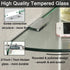 1 SAYAYO Glass Corner Shelf for Wall, Tempered Floating Glass Shelves for Bathroom Pcs, Clear