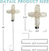 COOZZYHOUR 38Inch 20 Solar Cross Garden Lights Outdoor Decorative - Solar Metal&Glass Cross White Hydrangea Flower