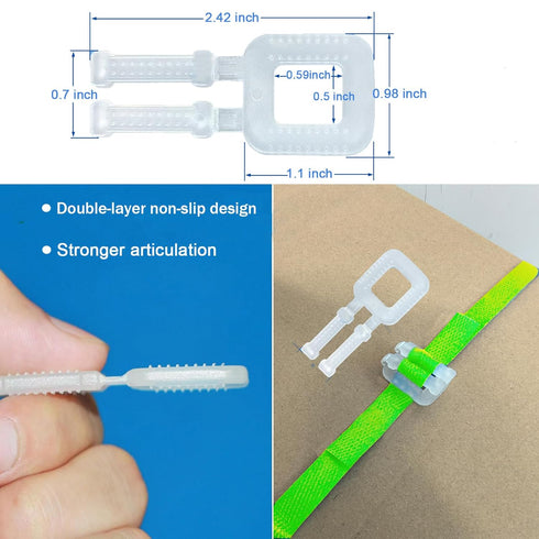 Banding Strapping Kit, Packaging Tool with 5900" Length Poly Strapping and 100 Buckles