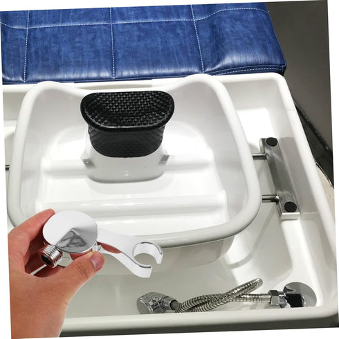 Lurrose Shower Head Bracket for Hair Washing Bed Plastic Shampoo Sprayer Holder with Stable Support Base Design