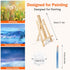 Set 8 11.8In 16 8X10In Acrylic Paint with PCS Easel & PCS Canvas, Painting Canvas Panel with Easel, Art Canvas Painting