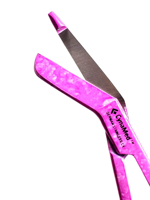 5.5" Cynamed Nursing Bandage Scissors | Pink Dew Drops Pattern