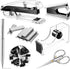 Outus Office Supplies Set, Acrylic Stapler Kit with Tape Dispenser, Clips, Pen, Scissors, and 1000 Staples, Black