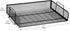 Mind Reader Stackable Paper Tray, Metal Mesh Desktop Organizer, File Storage for Office, 4 Pcs, Black