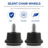 5Pcs Swivel Caster Wheels Furniture Wheels Silent Insert Chair Replacement for Office Chairs and Rolling Carts Sturdy
