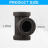 40 Pack 1/2 inches Malleable Cast Iron Pipe Tees, Industrial Pipe Flanges for DIY Steampunk Vintage Style