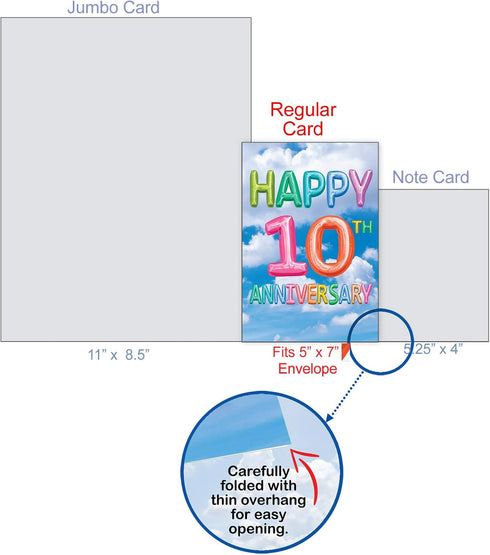 The Best Card Company - 1 Milestone Anniversary Congratulations Notecard with Envelope for Men, Women