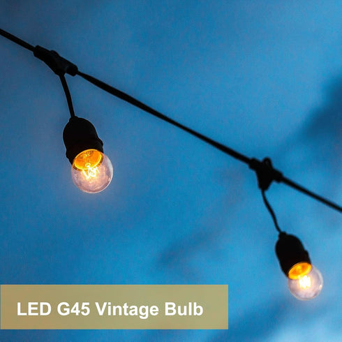 Suncan G14 2W Bulb E26, G45 Bulb, 15 2200k, 150lm, Dimmable, 6 Pack Low Wattage Led Amber Edison Mini Light Equivalent