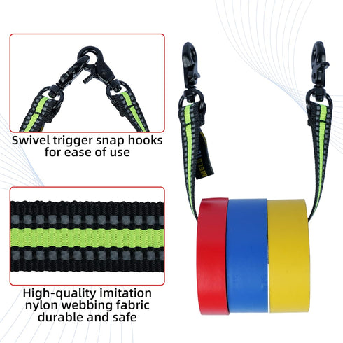MELOTOUGH Tape Thong Electrical Tape Holder for Tool Belt, Tape Holder Strap for Tool Pouch, Lime