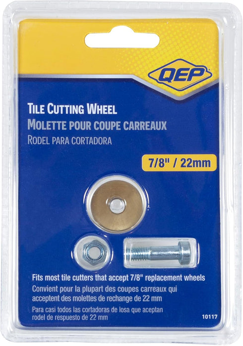 QEP 10117 Tile Cutter Replacement Cutting Wheel, 7/8" Titanium Coated Tungsten-Carbide