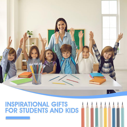 Sabary 60 Pcs Colorful Inspirational Pencils, Motivational Saying, Pre Sharpened HB Wood Pencils for Kids