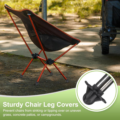 8Pcs 0.59 Inch uxcell Camping Chair Foot Cover, Plastic Table Legs Feet Covers Furniture Floor Protectors for Outdoor