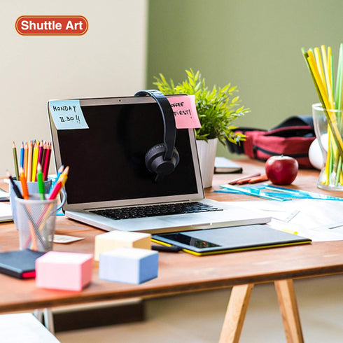 Sticky Notes, Shuttle Art 60 Pads Bright Stickies, 3x3 Inches, 100 Sheets/Pad for Home, School, Office