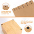 DLUGOPIS 5x8 4 150 25 2 Index Card Holder with Dividers Bamboo Index Card Storage Box Compartments Recipe Card Box