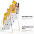 MaxGear Acrylic Brochure Holder 8.5 x 11 inch, 4 Tier Clear Literature Organizer with Removable Divider