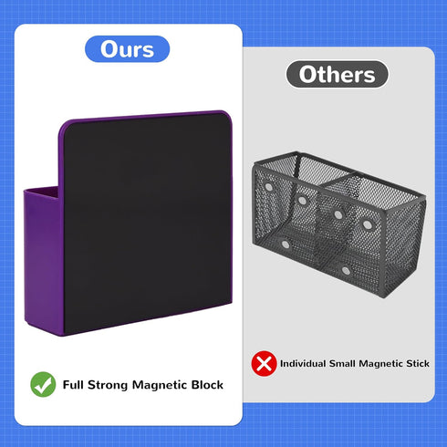 Magnetic Dry Erase Marker Holder, Magnetic Pen Holder for Fridge, School, Office, Home, 1 Pack, Purple
