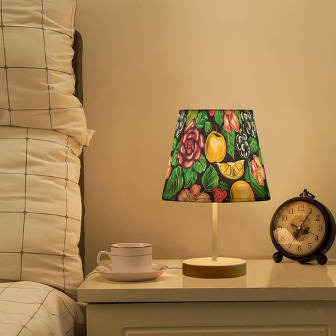 3 ALAZA Bedside Lamp Tropical Fruit Rose Apple Table Lamp for Bedroom Desk Lamp with USB Port LED Nightstand Color