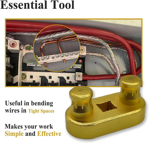 77455 Cable Bender Tool, Connects to 1/2'' Ratchet, Maximum Bending Up to 500 MCM, Gold