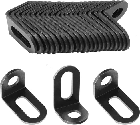 Rierdge 24 Pcs Slotted L Brackets Heavy Duty, 18x18x30mm Adjustable L-Shape Corner Brace,