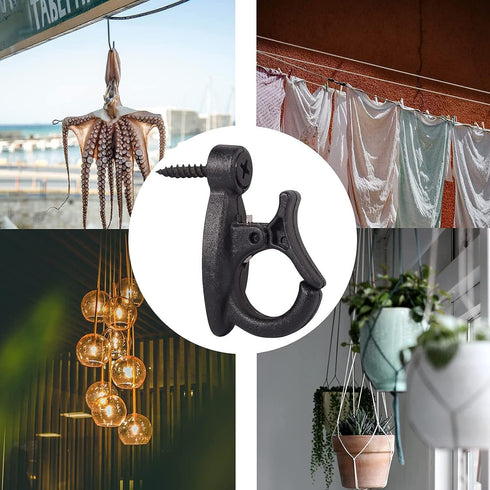 Outdoor String Lights Hooks, 20 Pack Screw Hooks for Hanging Christmas Lights and Patio Decorations