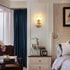 Set (2 Pack) Gold Wall Sconces of Two Upward or Downward Hardwired Wall Light Fixtures with Globe Glass Modern Wall