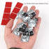Mini Caster Wheels, 0.5 Inch Low Profile Nylon Tiny Swivel Casters, 8 Pack for Small Appliances