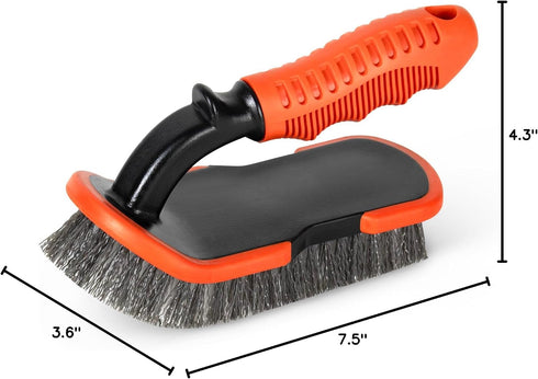 2 Pack 2 Pack) DecorRack Cleaning Brush, Heavy-Duty Scrub Brush with Ergonomic Handle for Floors, Tiles, Bathtubs