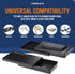 Magnetic Key Holder for Car, 3 Pack Rugged Black Plastic Cases with Strong Magnets for Car Key Hiding and More