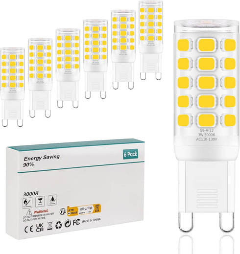 G9 LED Bulb Dimmable 3W, T4 G9 4W Replacement for 40 Watts