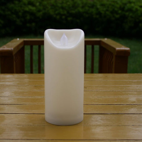 iZAN 1PCS Battery Operated Flameless LED Candle with Timer, Waterproof Flickering Decorative Light