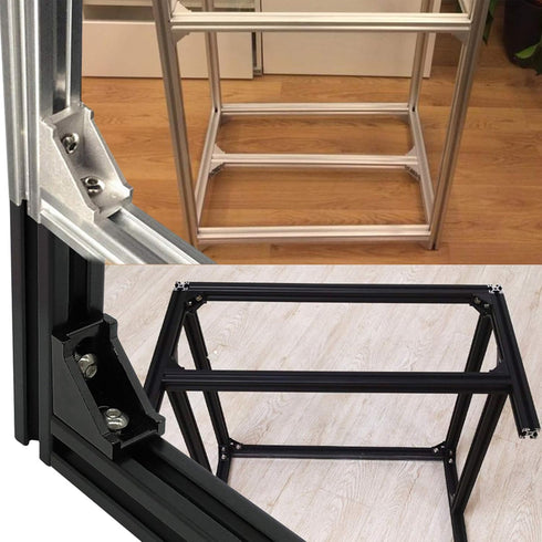 10 Sets 2020 Aluminum Extrusion T Slot Corner Bracket, 90 Degree Right Angle Connector with M5 Bolts