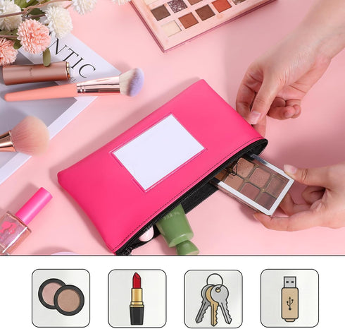 Aysatogc 3PCS 8.3" 4.5" (3 Mini Bank Money Bag for Cash, x Zipper Bank Bags with Label Security Money Pouch