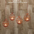 4 Pack Outdoor Solar Hanging Lantern Lights, Rustic Ball Birdcage Hanging Candle Holder with Solar Tea Lights