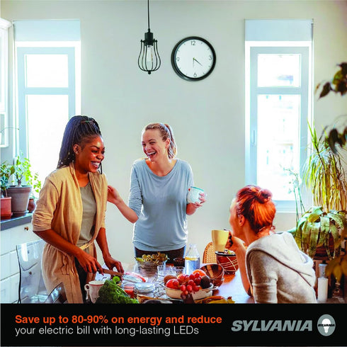 A19 Bulb, 11.5W, Dimmable, 1500 5000K, 2 Pack (42173) Sylvania Clear LED White Filament LMS, Medium Base, Daylight