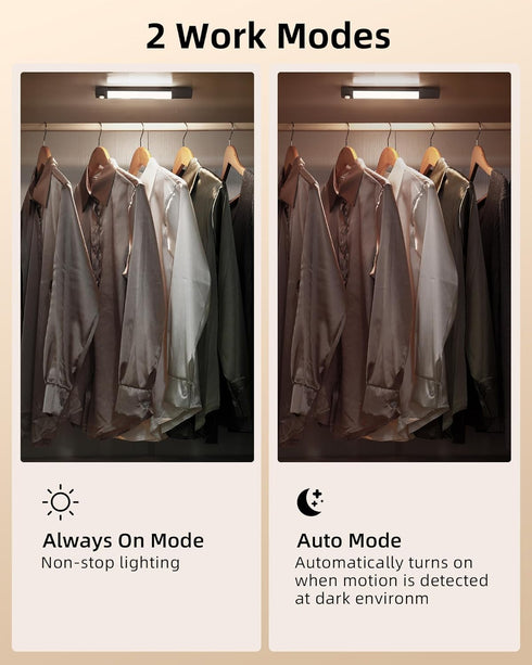 Closet 50 Dimmable, 3 11.8 Counter (3 EZVALO Under Cabinet Lighting, Wireless Lights, LED Rechargeable Motion Sensor
