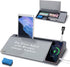 SELEAD Desktop Glass Whiteboard with Wireless Charger Station, Dry Erase Board for Home, School, Office Desk