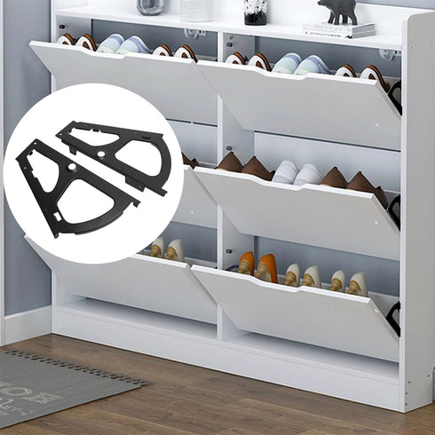 1 1 Layer Shoes Drawer Cabinet Hinges, Pair Steel Black Cabinet Frame Furniture Hinge, Shoes Drawer Cabinet Hinges