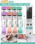 Nicpro 0.5mm Mechanical Pencils Set, 3PCS Metal Pencils with Case, 480PCS Lead Refills, 3 Erasers for Art